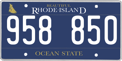 RI license plate 958850