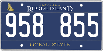 RI license plate 958855
