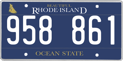 RI license plate 958861