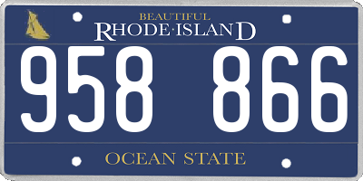 RI license plate 958866