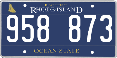 RI license plate 958873