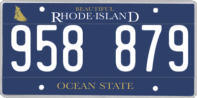 RI license plate 958879