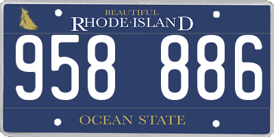 RI license plate 958886