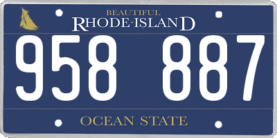 RI license plate 958887