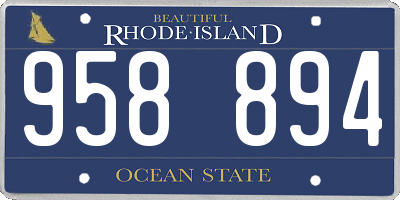 RI license plate 958894