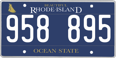 RI license plate 958895