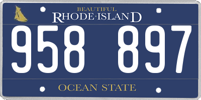 RI license plate 958897