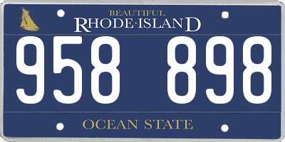 RI license plate 958898