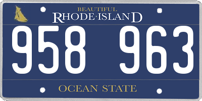 RI license plate 958963