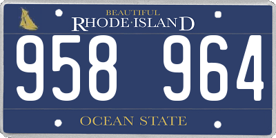 RI license plate 958964