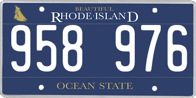RI license plate 958976