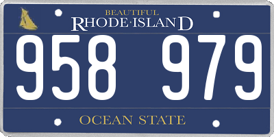 RI license plate 958979