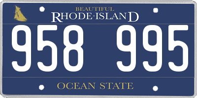 RI license plate 958995