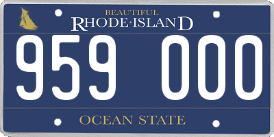 RI license plate 959000