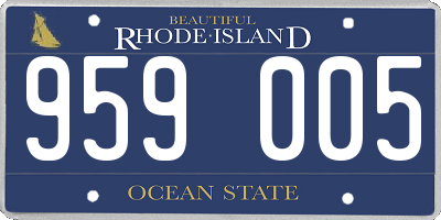 RI license plate 959005