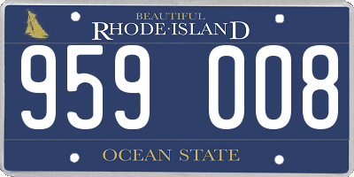 RI license plate 959008