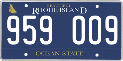RI license plate 959009