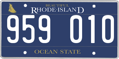 RI license plate 959010