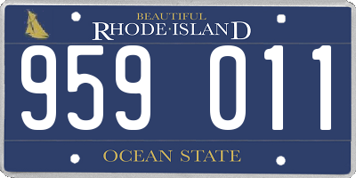 RI license plate 959011