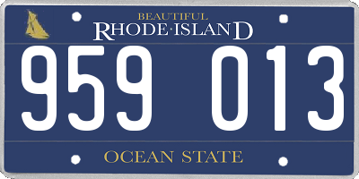 RI license plate 959013