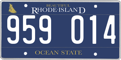 RI license plate 959014