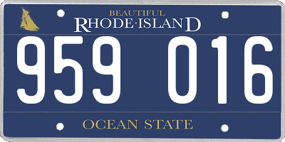 RI license plate 959016