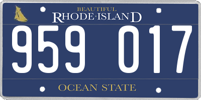RI license plate 959017