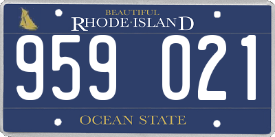 RI license plate 959021