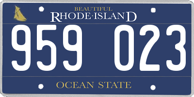 RI license plate 959023