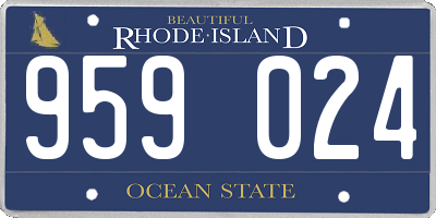 RI license plate 959024