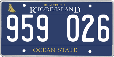 RI license plate 959026