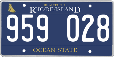 RI license plate 959028