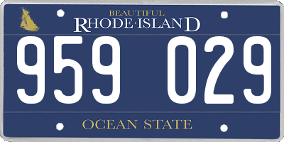 RI license plate 959029