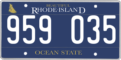 RI license plate 959035