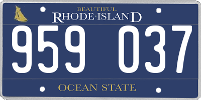 RI license plate 959037