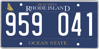 RI license plate 959041