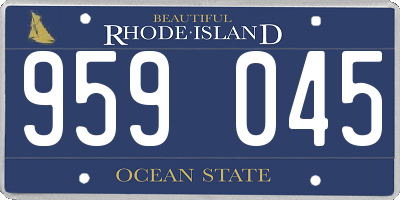 RI license plate 959045
