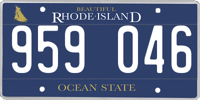 RI license plate 959046