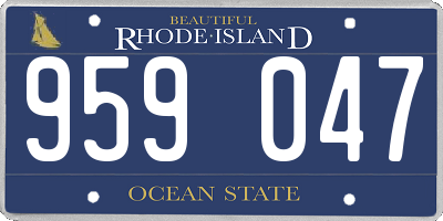 RI license plate 959047