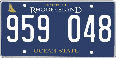 RI license plate 959048