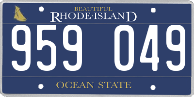 RI license plate 959049