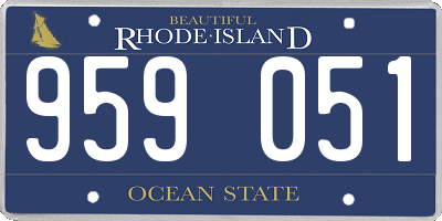 RI license plate 959051