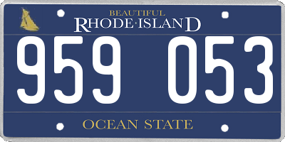 RI license plate 959053
