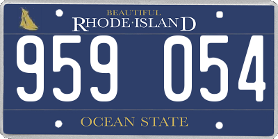 RI license plate 959054