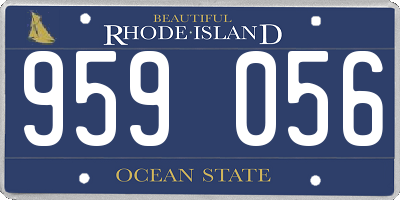 RI license plate 959056