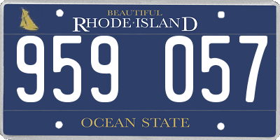 RI license plate 959057