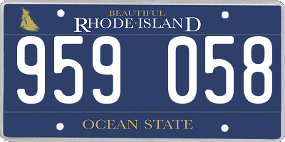 RI license plate 959058