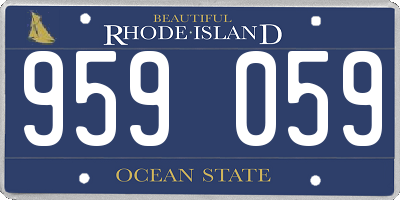 RI license plate 959059