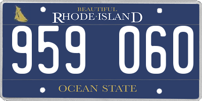 RI license plate 959060