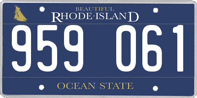 RI license plate 959061